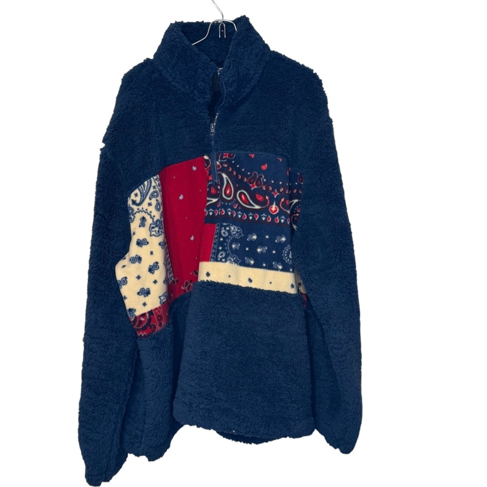 Outback Trading Co. Women Sweatshirt Abigail Henley 1/4 Zip Fleece Sherpa 2X NWT